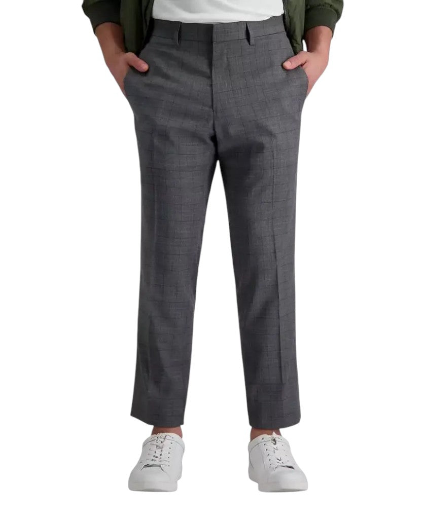 Kenneth Cole Mens Slim fit Dress Pants 34 / 32 Gray Plaid