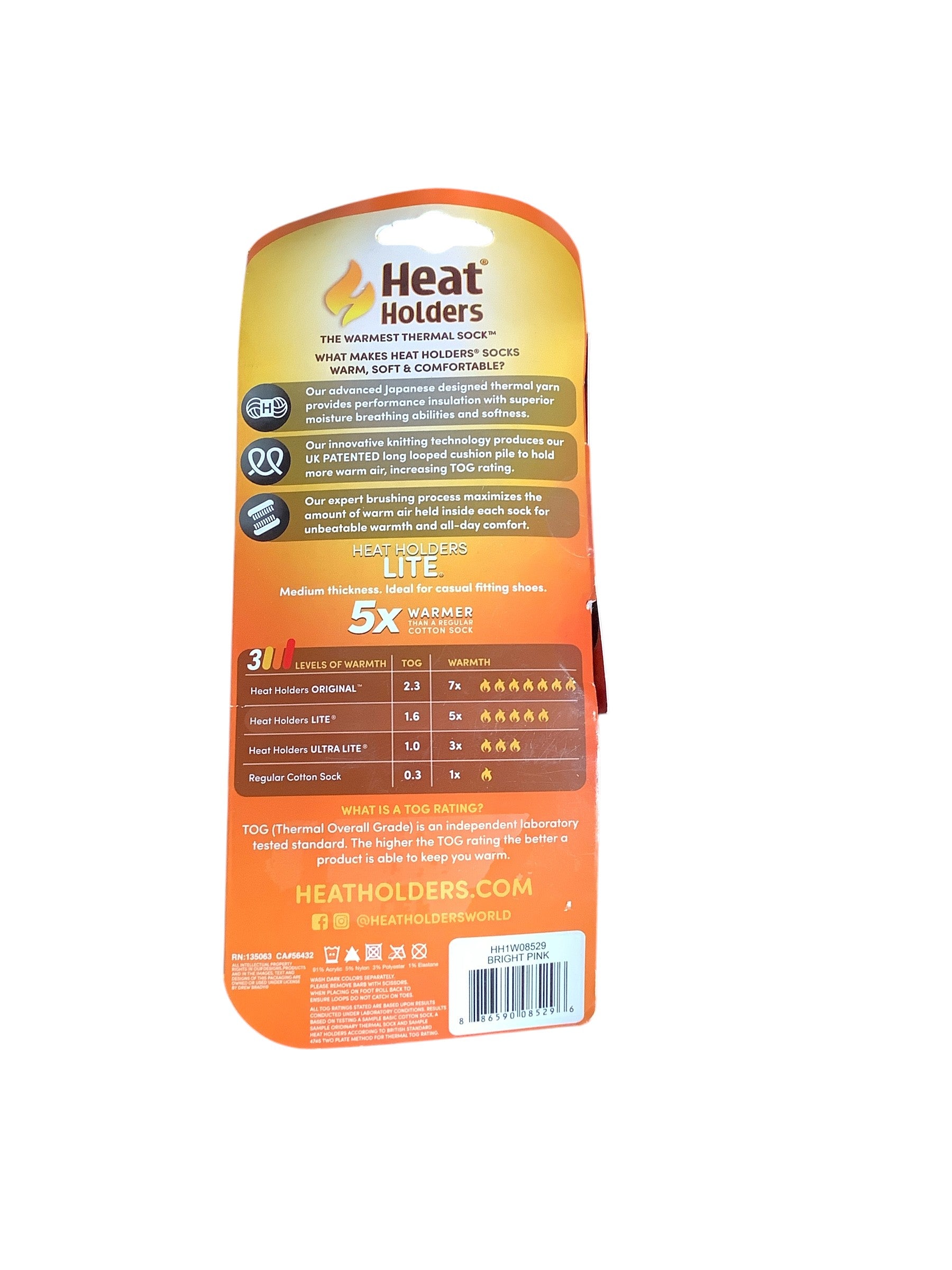 Heat Holders Womens Crew Socks 5-9 Pink Thermal