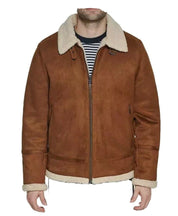 Calvin Klein Men's Classic Faux Shearling B-3 Bomber Jacket Brown XXL