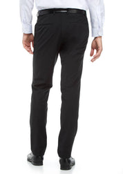 Hugo Boss Mens Slim fit Dress Pants 34 / 32 Black Solid Stretch