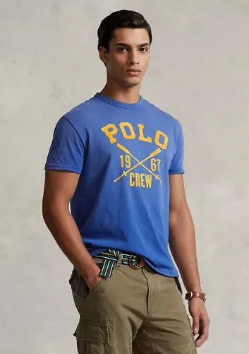 Polo Ralph Lauren Classic Fit Logo Jersey Crew T Shirt Large Blue