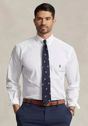 Polo Ralph Lauren Mens Regular fit Long Sleeve Button-Up Shirt 3XLT White