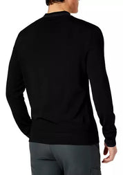 Kenneth Cole Men's Slim Fit Mock Neck Sweater  Black Small
