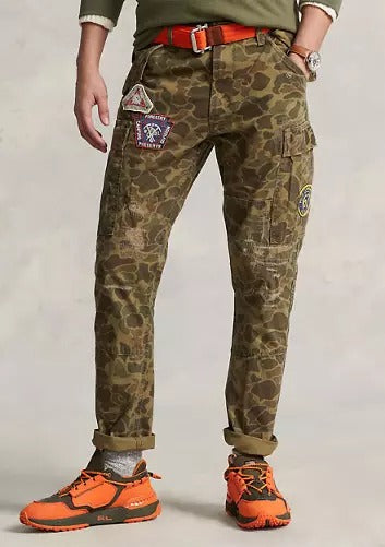Polo Ralph Lauren Mens Slim Fit Patched Cargo Camo Pants Green 36 x 30
