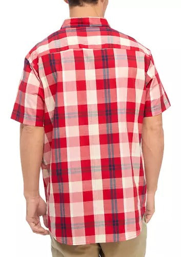 Columbia Mens Rapid Rivers II Short Sleeve Shirt XXL Red Plaid