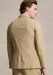 Polo Ralph Lauren Mens Modern fit Suit Jacket Blazer 42 R Beige Solid Linen