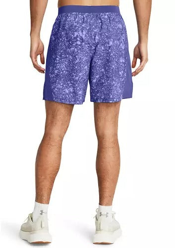 Under Armour Mens Launch 7'' Printed Running Shorts XXL 2XL Purple