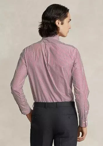 Polo Ralph Lauren Mens Classic fit Dress Shirt XL 17 in 34-35 Red Striped