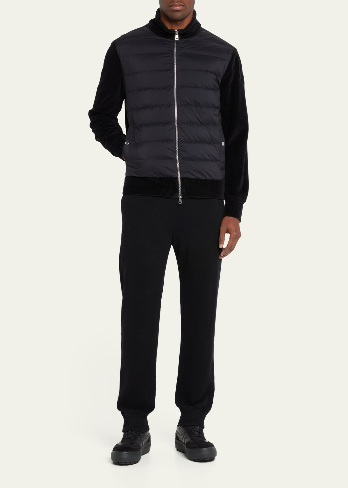 Moncler Men's Padded Zip Up Cardigan Jacket Coat Large Black