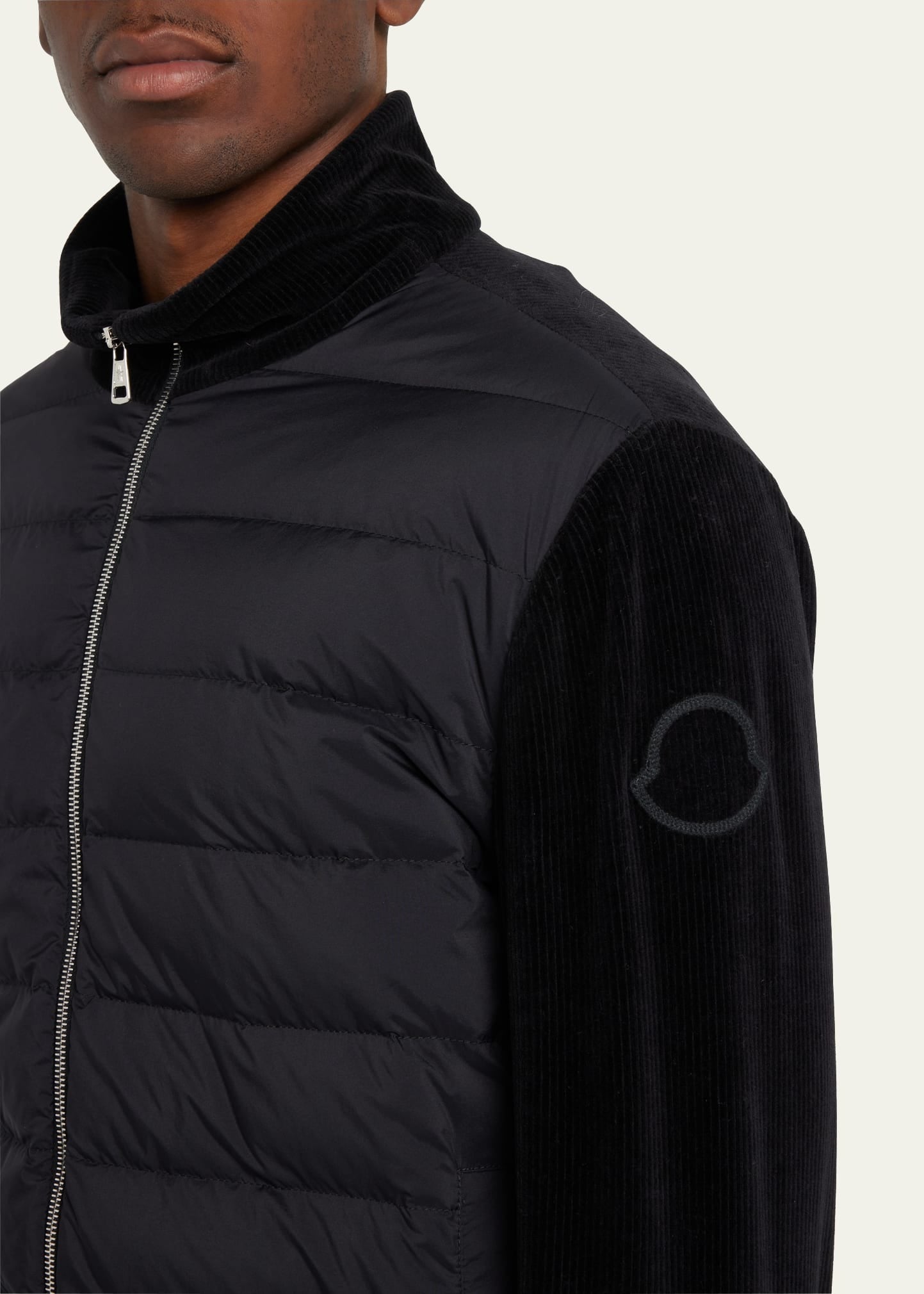 Moncler Men's Padded Zip Up Cardigan Jacket Coat Large Black