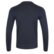 BOSS by Hugo Boss Men's Logo Crew-Neck Sweater Large Navy Blue