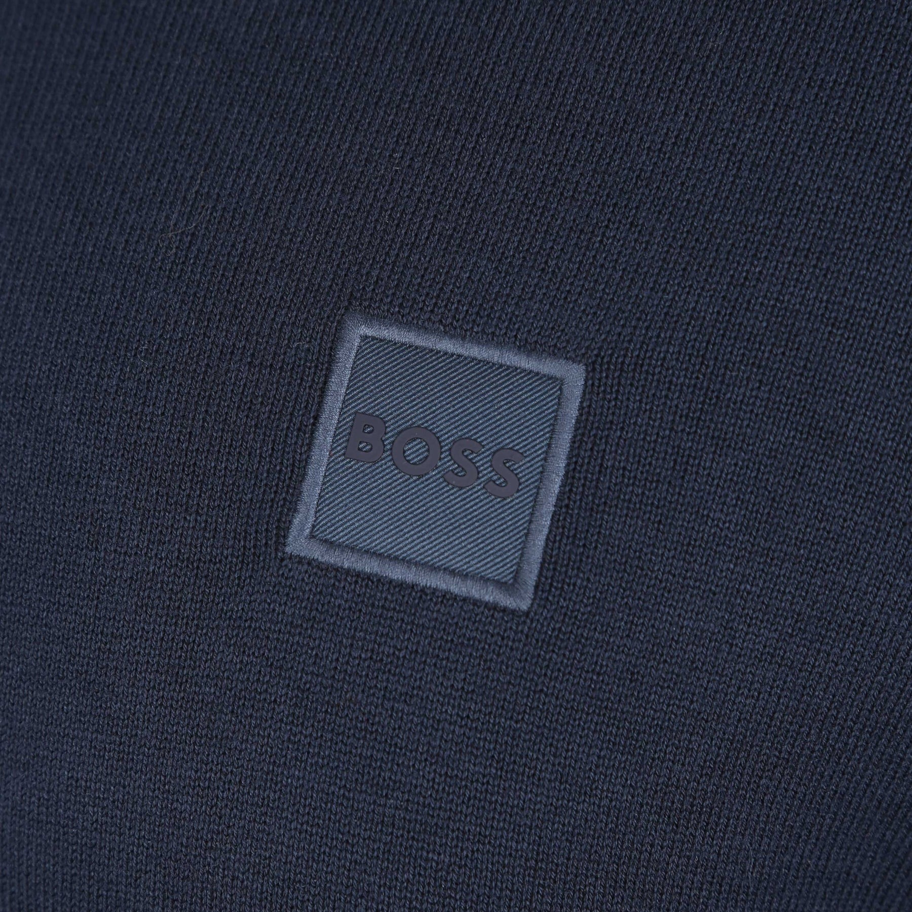 BOSS by Hugo Boss Men's Logo Crew-Neck Sweater Large Navy Blue