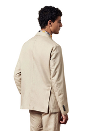 Massimo Alba Men Sloop Regular Fit Wool Linen Suit Jacket IT 50R US 40R Tan