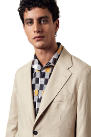 Massimo Alba Men Sloop Regular Fit Wool Linen Suit Jacket IT 50R US 40R Tan