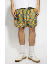 Marni Mens Classic Fit Silk Shorts Size EU 50 Green / Orange