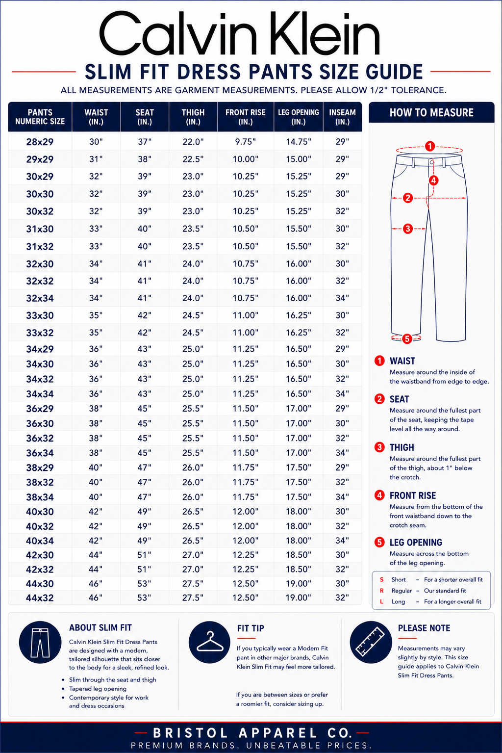 Calvin Klein Mens Slim fit Dress Pants 40 / 32 Black Solid Wool