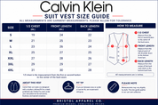 Calvin Klein Mens Slim fit Wool Suit Vest  XL Blue Solid