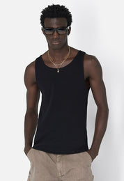 John Elliott Mens Regular fit Sleeveless Tank Top Shirt Medium Black Solid