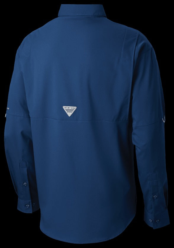 COLUMBIA Men's PFG Tamiami II Long-Sleeve Shirt Large Carbon Blue