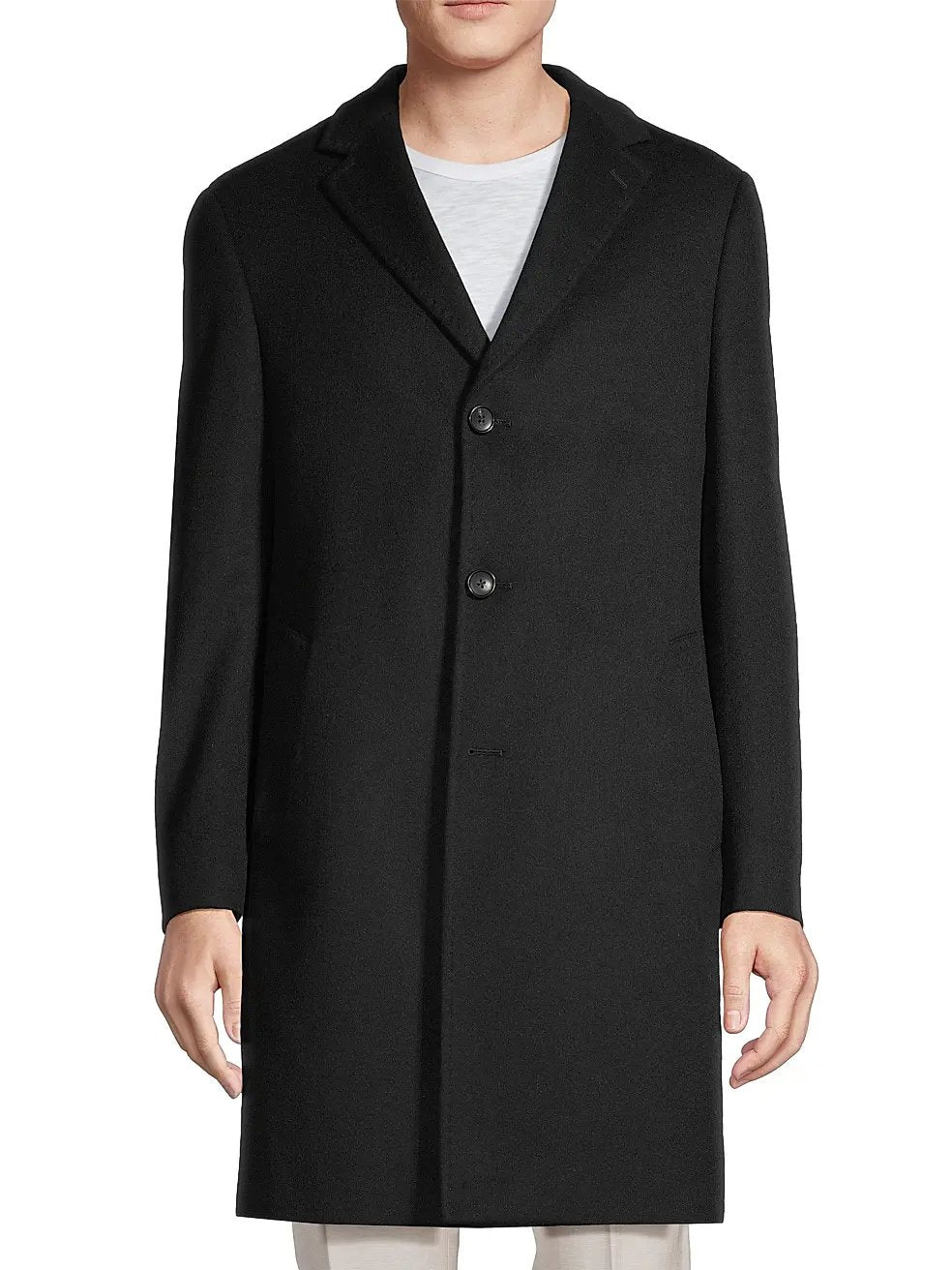 Cardinal of Canada St. Pierre PURE Cashmere Topcoat Overcoat 42 R Black