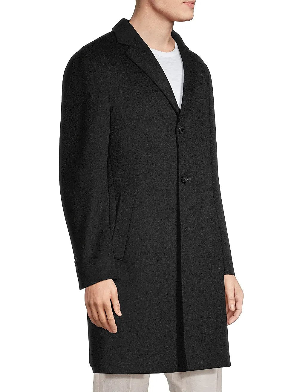 Cardinal of Canada St. Pierre PURE Cashmere Topcoat Overcoat 42 R Black