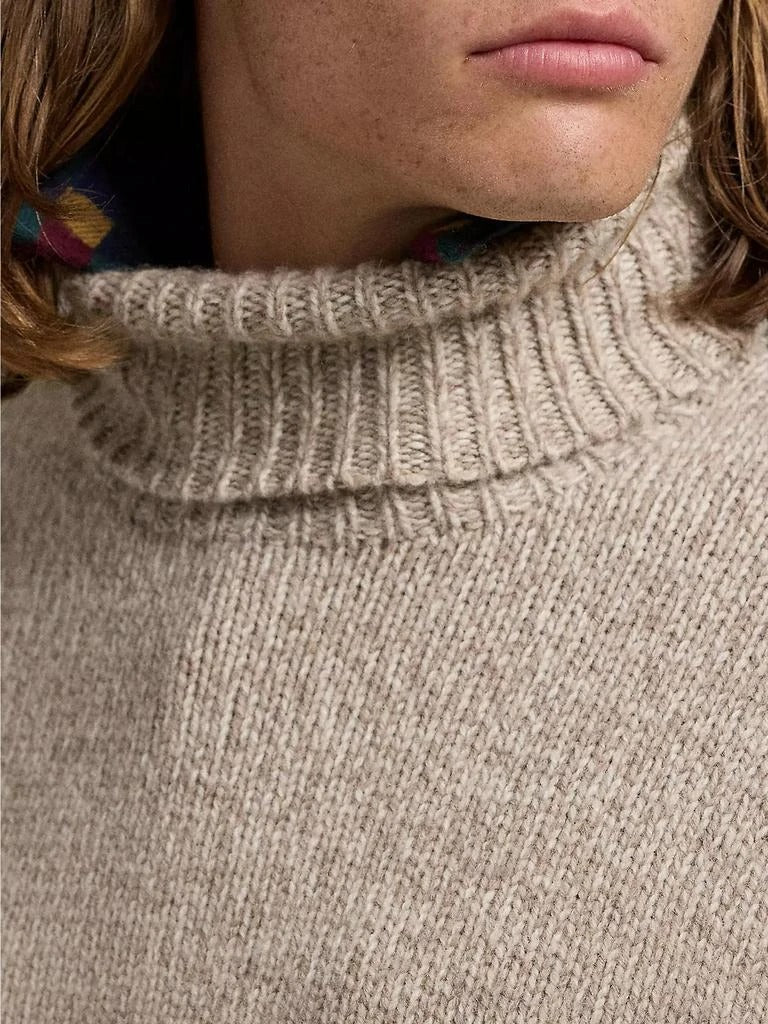 Polo Ralph Lauren Mens Regular fit Turtleneck Sweater Medium Beige