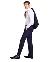 Michael Kors Mens Classic fit Dress Pants 38 / 30 Navy Blue Plaid Stretch Wool
