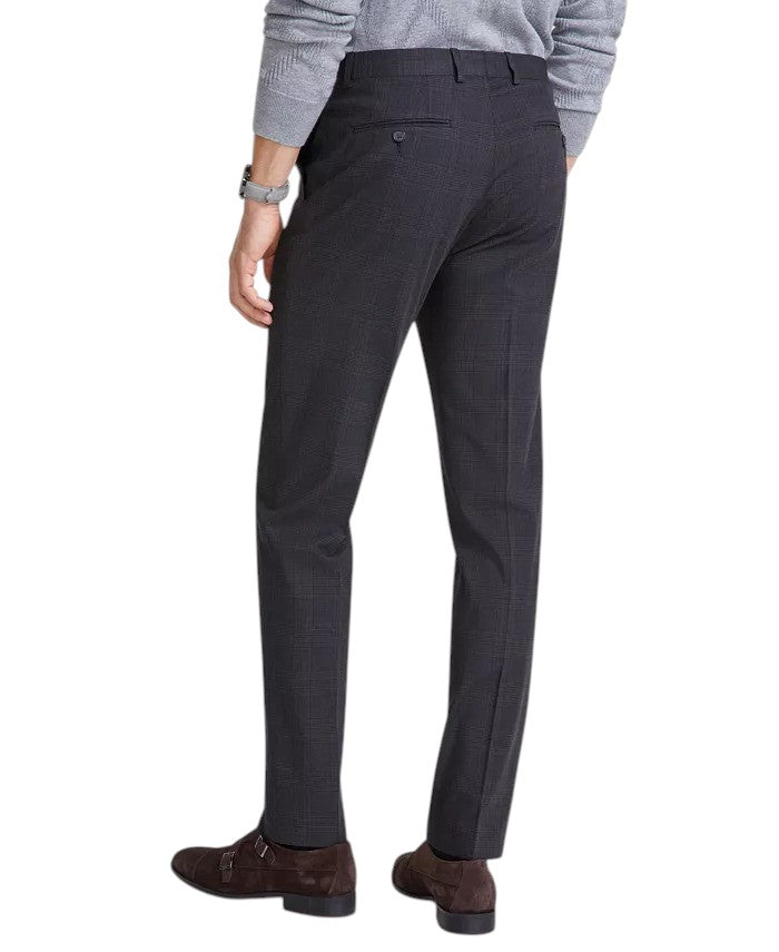 Calvin Klein Mens Slim fit Dress Pants 33 / 30 Charcoal Grey Plaid