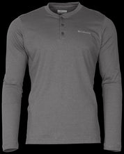 Columbia Mens Thistletown Hills Long-Sleeve Henley Shirt Small Grey