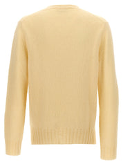 Jil Sander Mens Regular fit Long Sleeve Crewneck Sweater 48 IT Yellow Solid