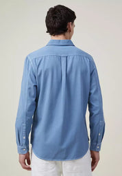 COTTON ON Mens Brooklyn Long Sleeve Button Down Shirt Chalk Blue Small