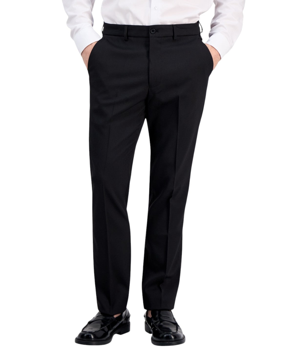 Dkny Mens Modern fit Dress 38 / 30 Black Solid