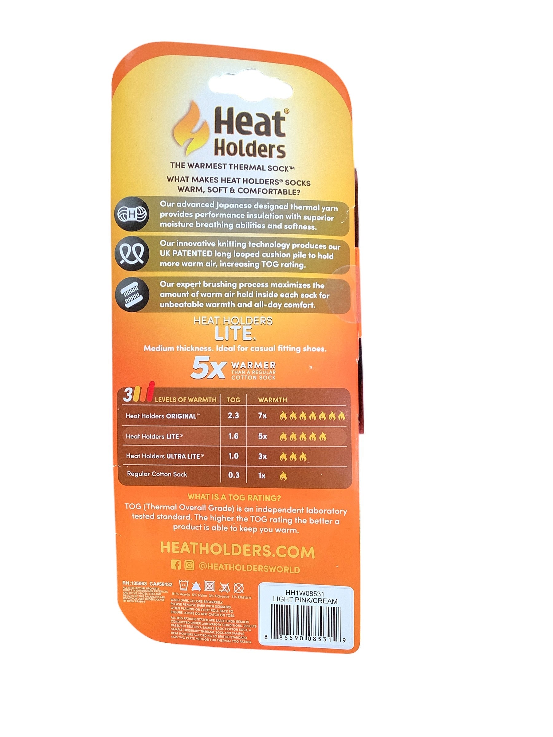 Heat Holders Womens Crew Socks 5-9 Pink Thermal