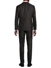 Karl Lagerfeld Mens Modern fit Double Breasted Tuxedo Suit 40 S / 33 W Black