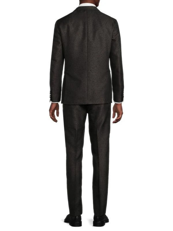 Karl Lagerfeld Mens Modern fit Double Breasted Tuxedo Suit 48 R / 42 W Black