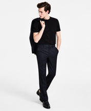 Hugo Boss Mens Modern fit Dress Pants 32 / 32 Navy Blue Check