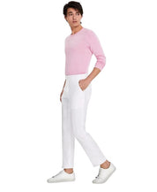 Tommy Hilfiger Mens Modern fit Linen Dress Pants 34 / 32 White Solid