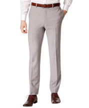 Calvin Klein Mens Slim fit Wool Dress Pants 42 / 32 Light Grey Solid
