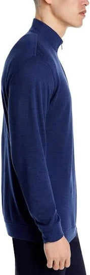 Peter Millar Mens Classic fit Long Sleeve Quarter zip Sweater XXL Mock Neck Blue