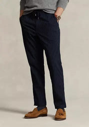 Polo Ralph Lauren Mens Stretch Striped Classic Fit Pants Navy Blue XXL