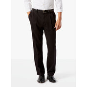 Dockers Mens Big Tall Easy Stretch Pleated Khaki Pants Black 44 x 32