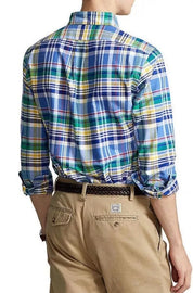 Polo Ralph Lauren Mens Classic Fit Oxford Button Down Shirt Blue Red Multi XL