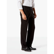 Dockers Mens Big Tall Easy Stretch Pleated Khaki Pants Black 44 x 32