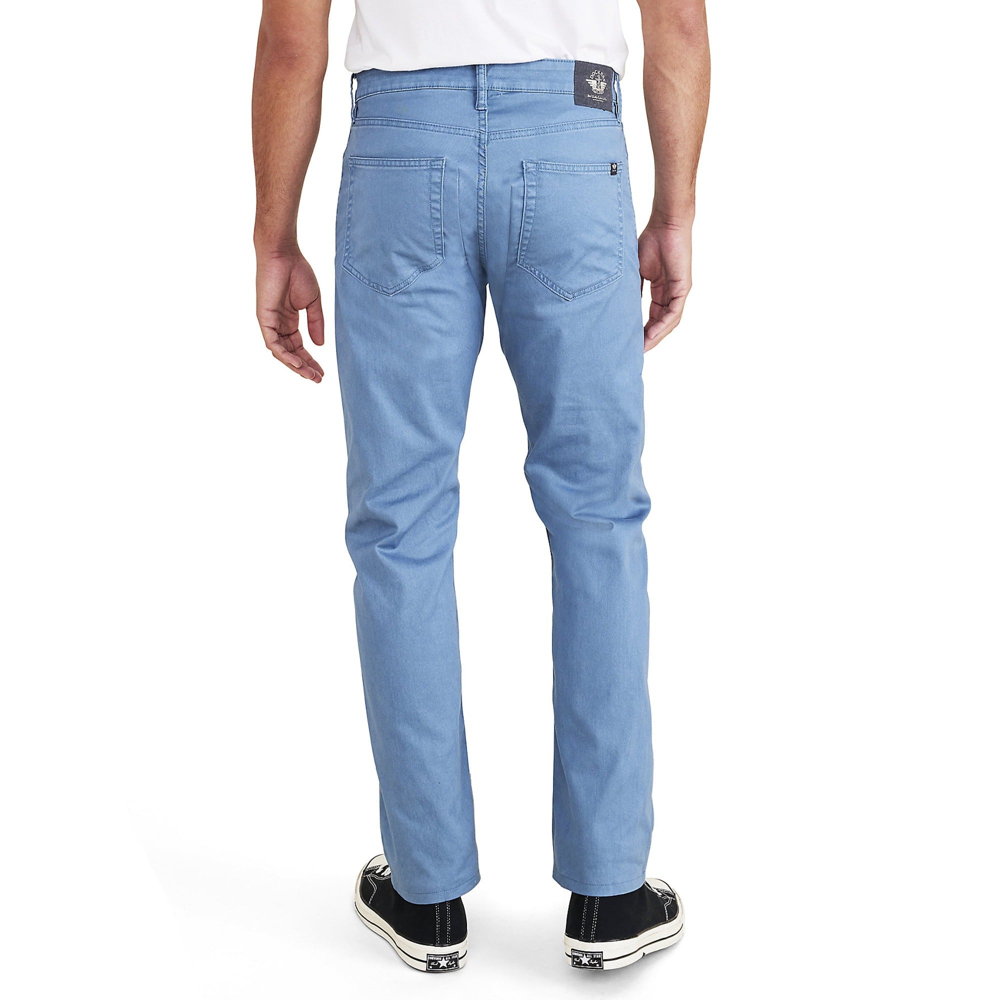 Dockers Men's Straight Fit Jean Cut Khaki All Seasons Tech Pants 44 x 29 Blue