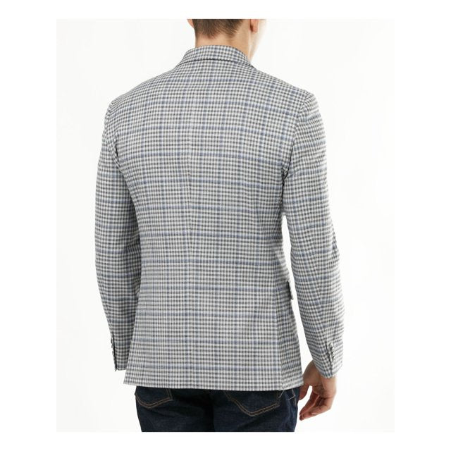 Tommy Hilfiger Men's Modern Plaid Blazer Sport Coat 38S Grey / Blue