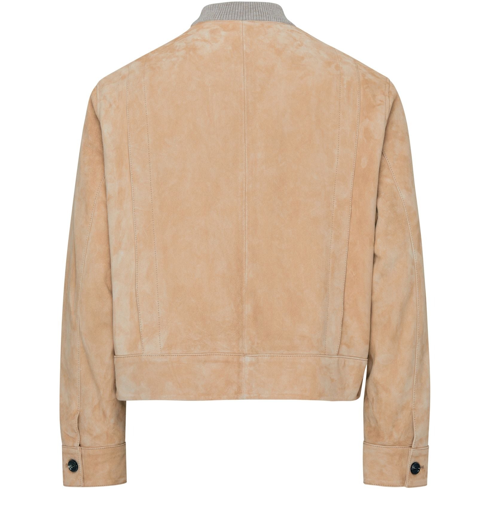 Ami Mens Suede Leather Bomber Jacket Medium Champagne Tan Ultra Soft