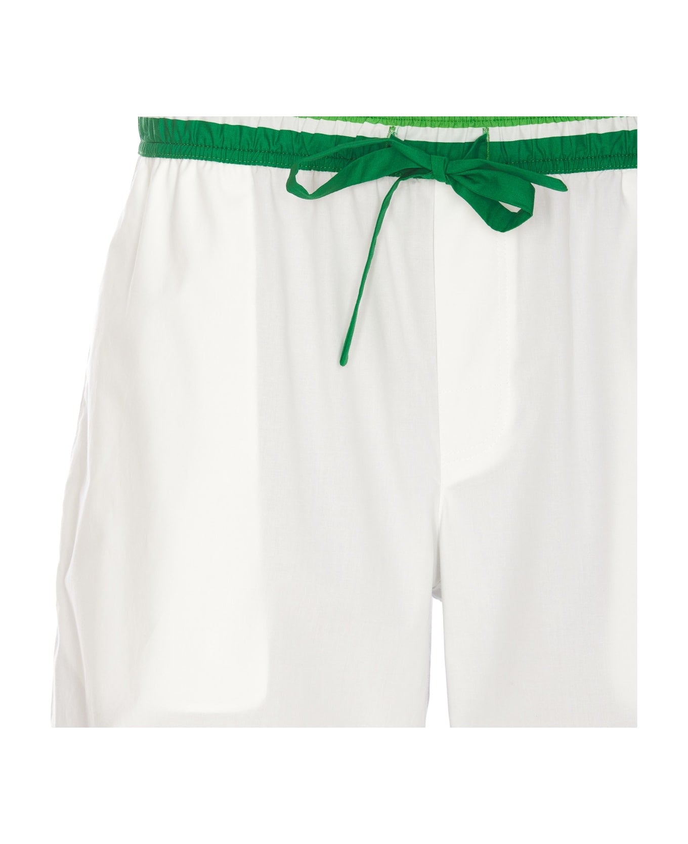 Dolce & Gabbana Mens Maiolica Print Popeline Jogging Shorts EU 46 US Small White