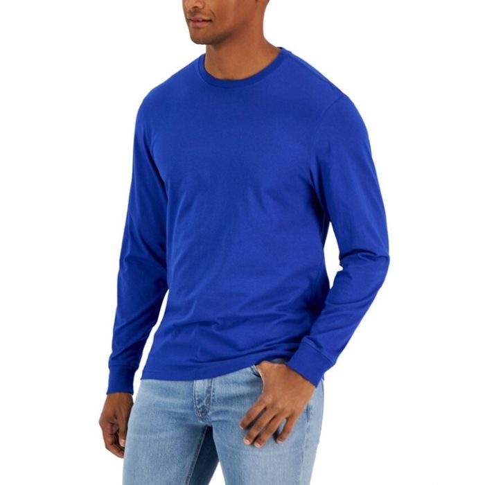 Club Room Men's T-Shirt Blue Cerulean Large