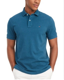 Tommy Hilfiger Men's Custom-Fit Ivy Polo Shirt Legion Blue XL