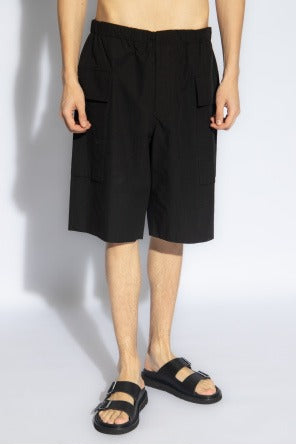 Jill Sander Mens Black Cotton Sweatshorts Shorts EU / 52 US 42 -11.5 Inseam